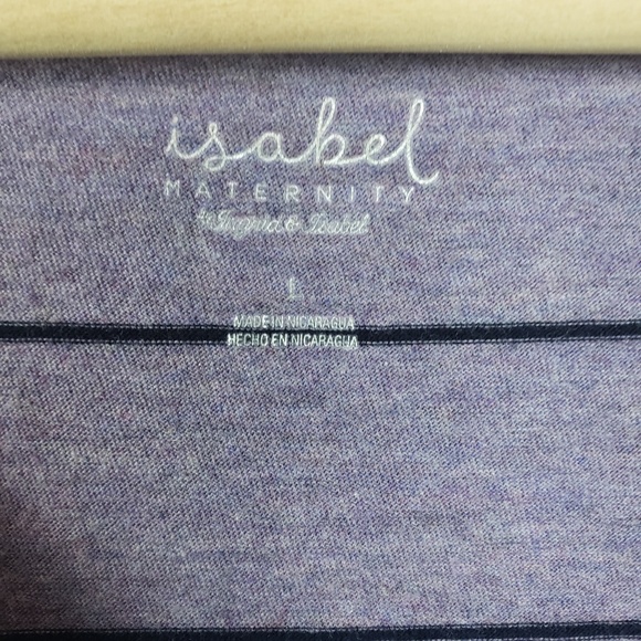 2/$20 Isabel Maternity | Striped Long Sleeve Tee - Picture 4 of 4